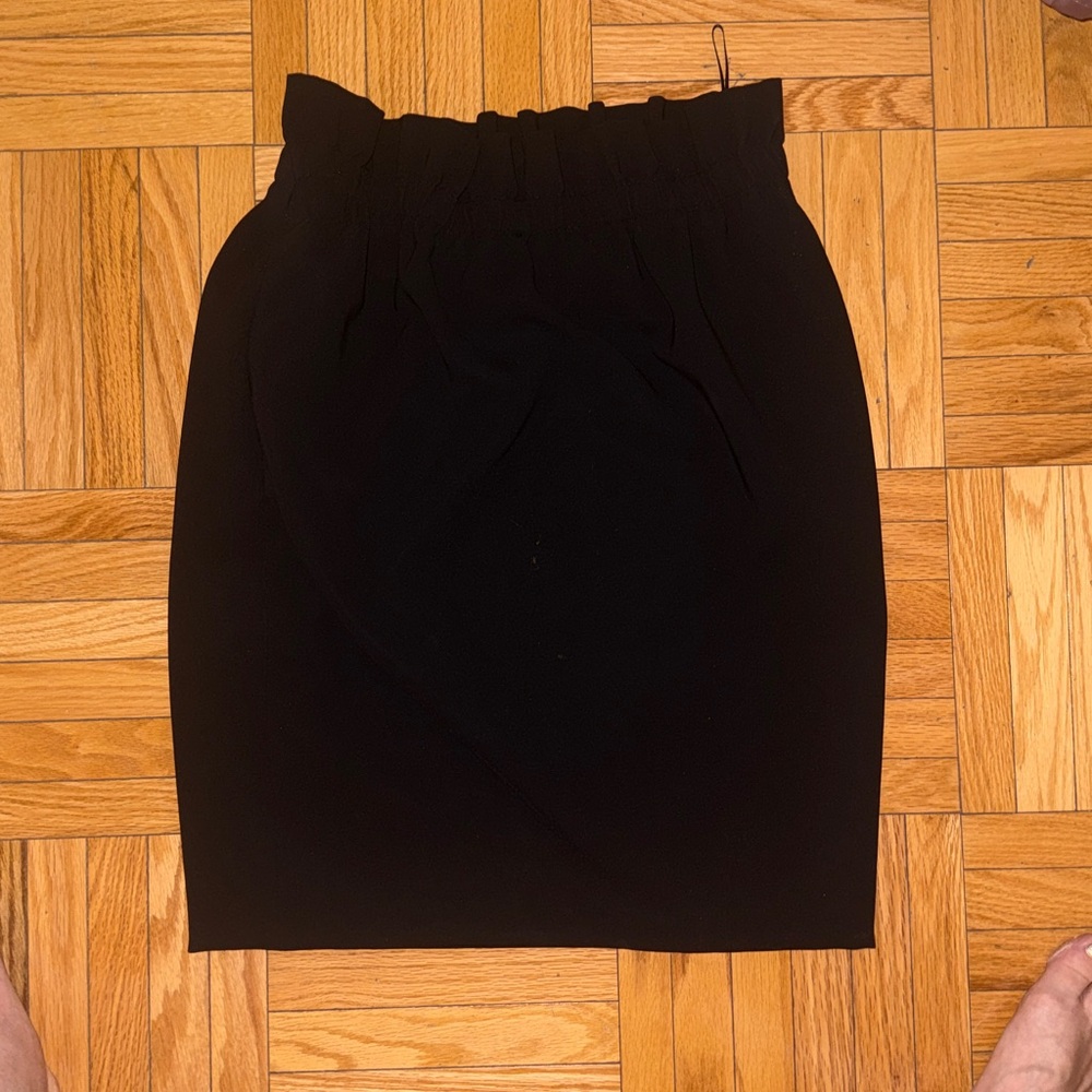 Moschino Black Paper Bag Skirt with Elastic Waist & Pockets!
